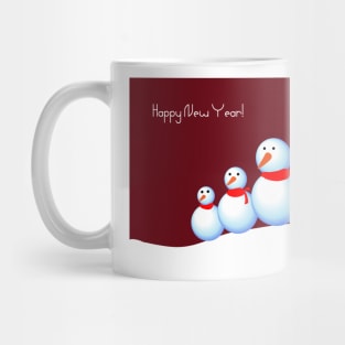 Happy New Year snowmans Mug